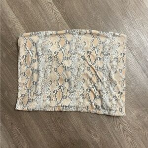 American Eagle snake skin strapless top size XL